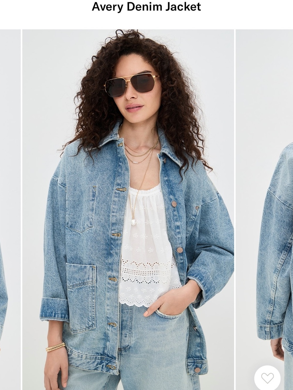Free People Avery Denim Jacket We The Free Light Blue Oversized Denim Jacket